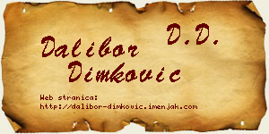 Dalibor Dimković vizit kartica